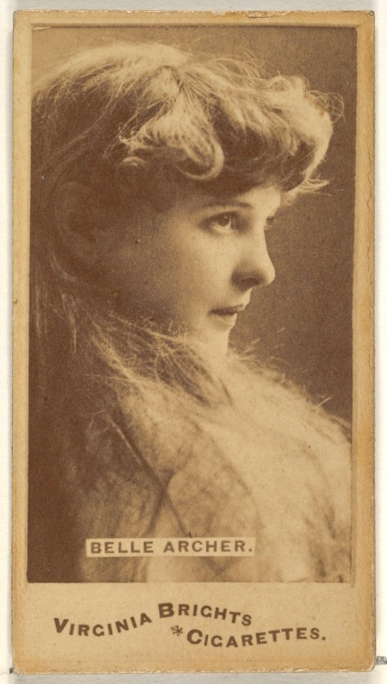 Belle Archer, from the Actors and Actresses series (N45, Type 1) for Virginia Brights Cigarettes MET DP830368