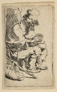 Beggar Seated Warming His Hands at a Chafing Dish MET DP814331