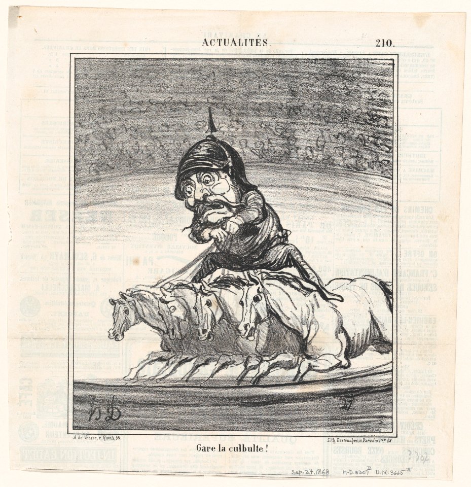 Beware of the fall!, from 'News of the day,' published in Le Charivari, September 24, 1868 MET DP877741