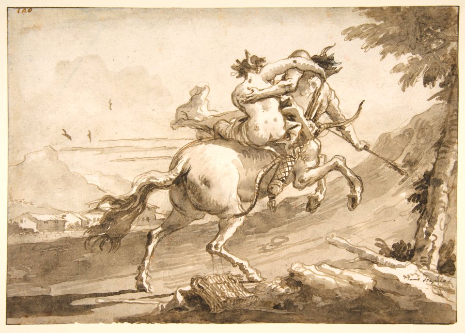 Back View of a Centaur Abducting a Satyress MET DP812112