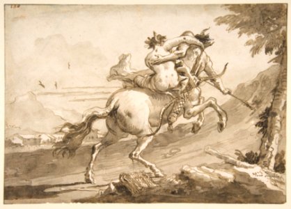 Back View of a Centaur Abducting a Satyress MET DP812112