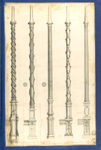Bed Pillars, in Chippendale Drawings, Vol. I MET DP104171