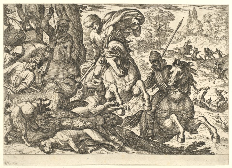 Bear Hunt, from 'Hunting Scenes VI' MET DP105214