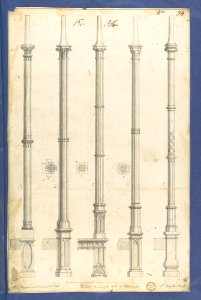 Bed Pillars, in Chippendale Drawings, Vol. I MET DP104170