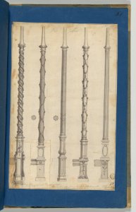 Bed Pillars, in Chippendale Drawings, Vol. I MET DP-14278-046