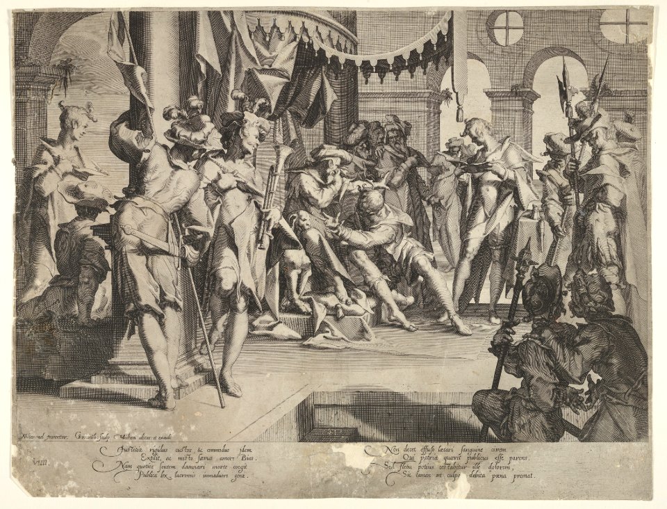Bias weeps and condemns, plate IX from Thronus Justitiæ MET DP832060