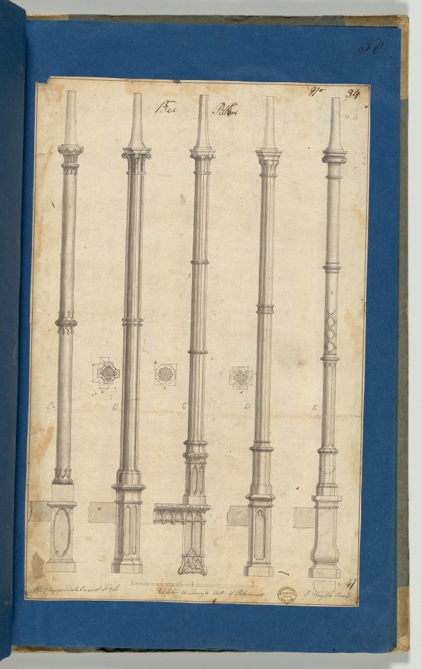Bed Pillars, in Chippendale Drawings, Vol. I MET DP-14278-045