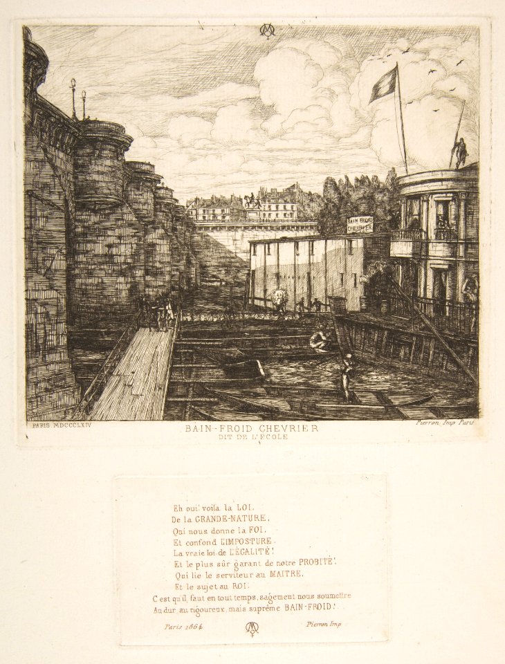 Bain-froid Chevrier (Chevrier's cold bath establishment, or The School Baths, Paris) MET DP813258