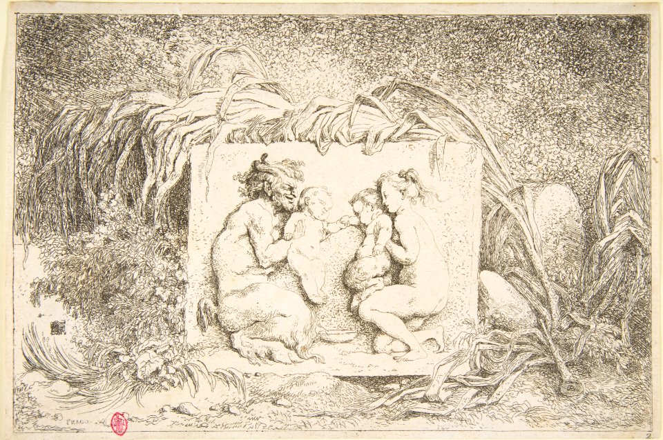 Bacchanale - Satyr and Nymph with Infant and Infant Satyr MET DP813862