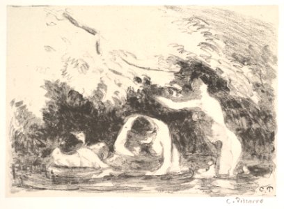 Bathers in the Shade of Wooded Banks (Baigneuses à L'Ombre des Berges Boisées) MET DP821720