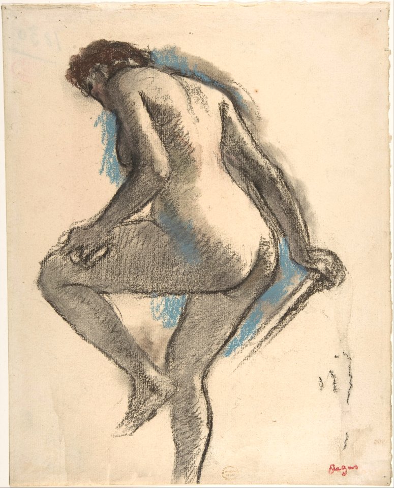 Bather Sponging Her Knee MET DP805814