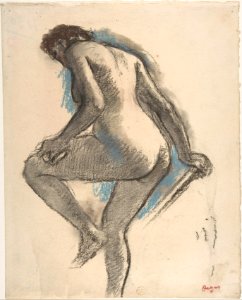Bather Sponging Her Knee MET DP805814