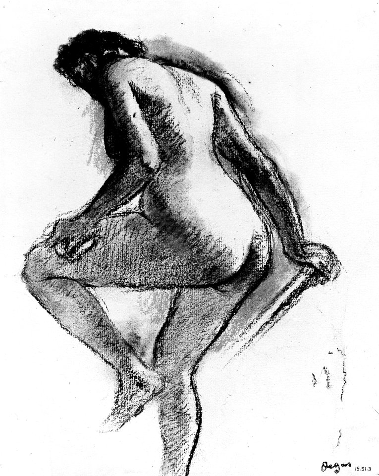 Bather Sponging Her Knee MET ep19.51.3.bw.R