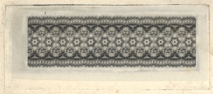 Banknote motif- band of lace-like lathe work ornament MET DP837993