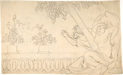 Beseeching Couple under a Tree MET DP804549