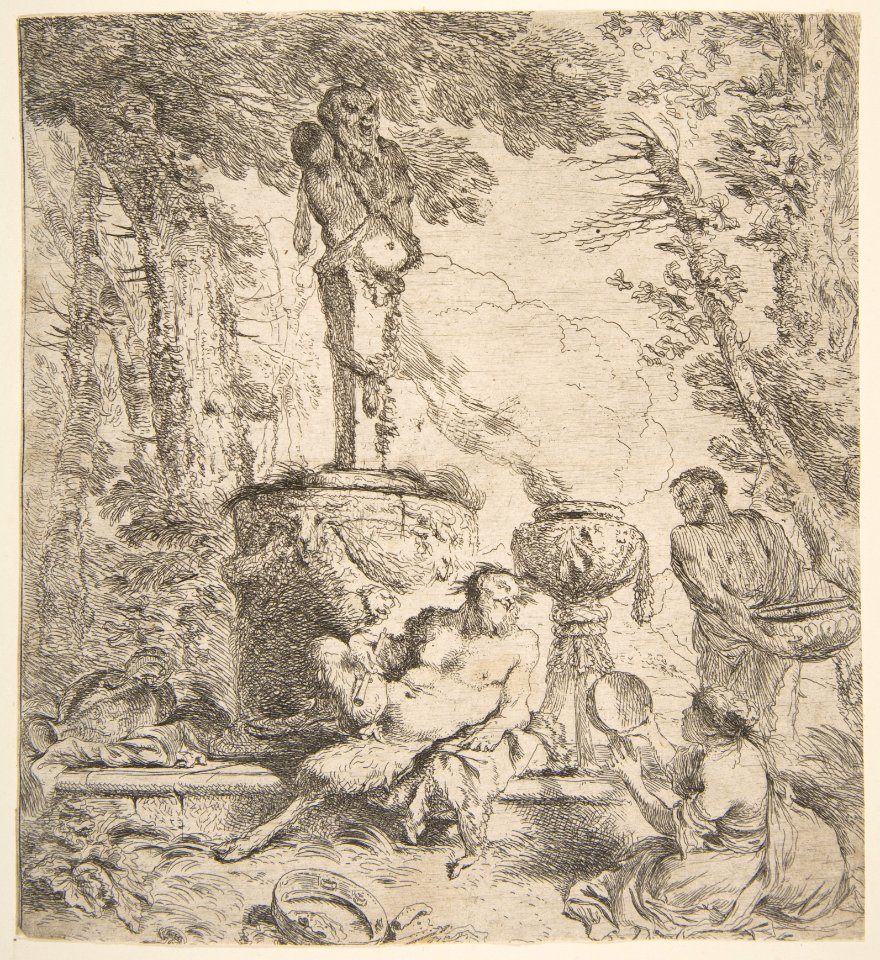 Bacchanal before an altar to the gods MET DP816377