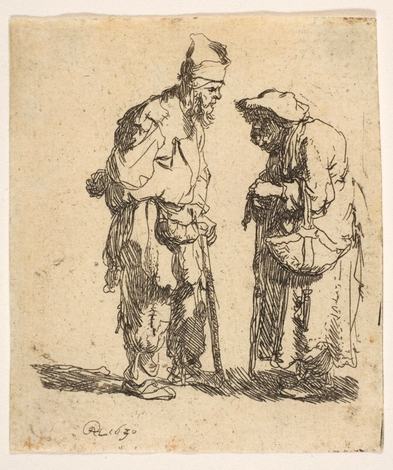 Beggar Man and Beggar Woman Conversing MET DP814328