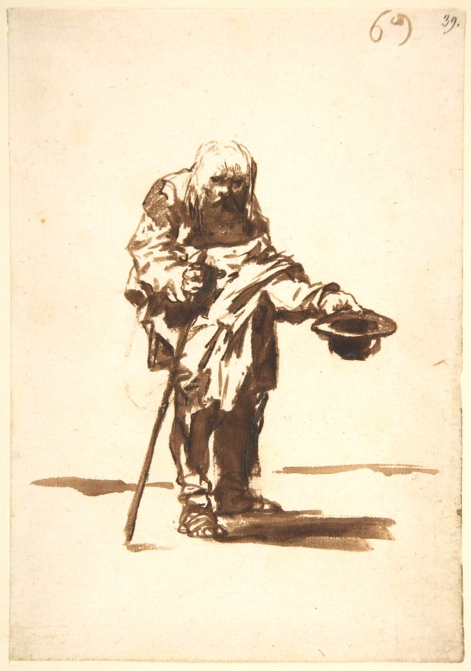 Beggar with a Staff in His Right Hand, from Images of Spain Album (F), 69 MET DP800225