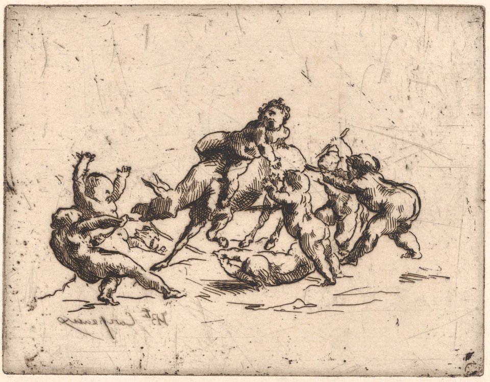 Bacchanale with Children and Donkey MET DP874632