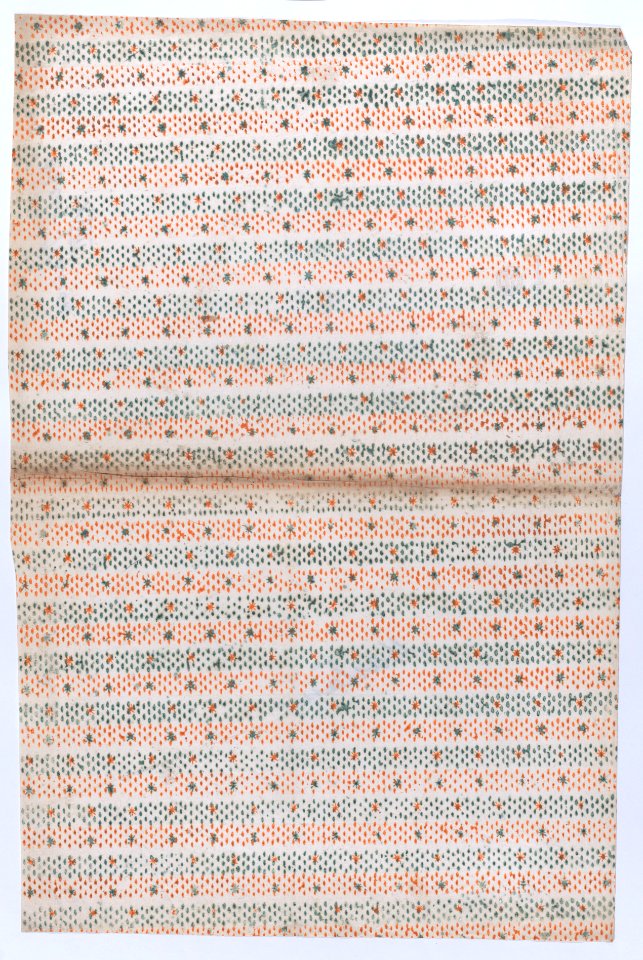 Book cover with overall orange and green dot pattern Met DP886455