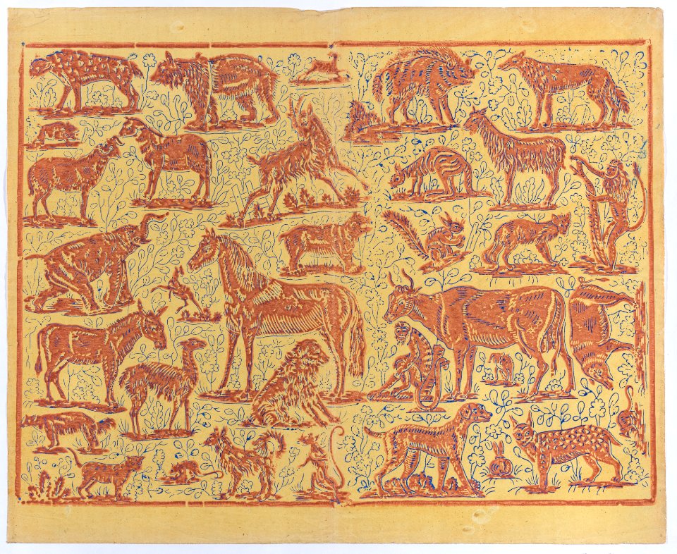 Book cover with overall pattern of animals Met DP886453