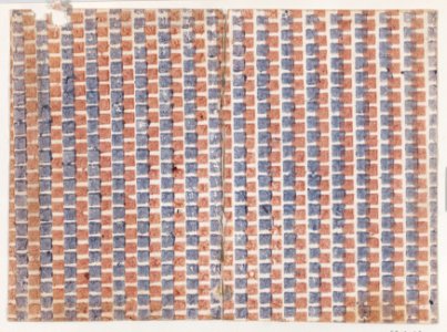 Book cover with overall pattern of blue and red squares Met DP886783