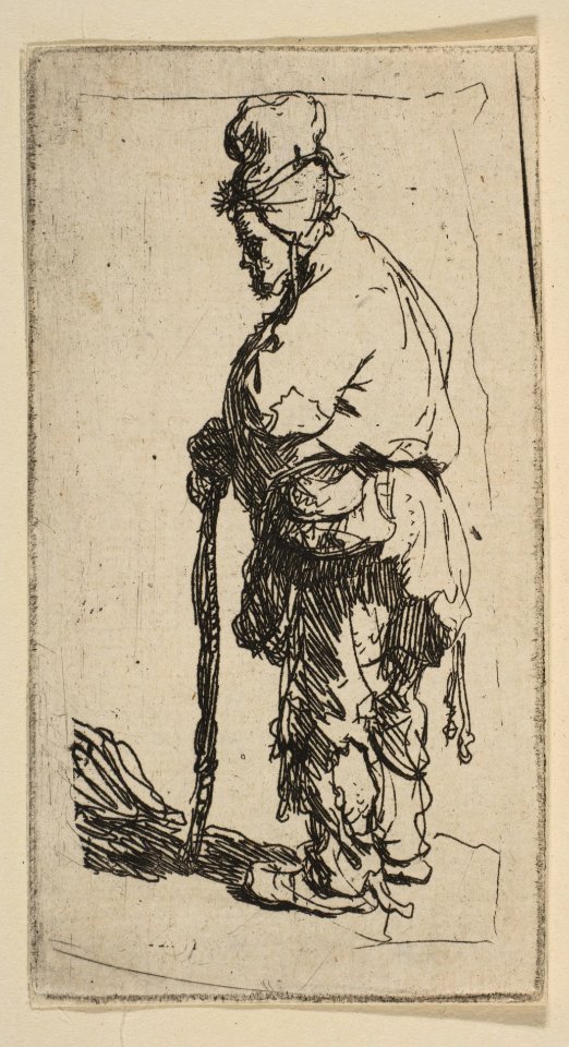 Beggar Leaning on a Stick, Facing Left MET DP814332