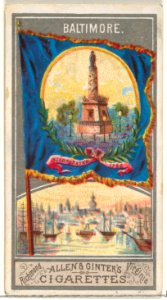 Baltimore, from the City Flags series (N6) for Allen & Ginter Cigarettes Brands MET DP829256