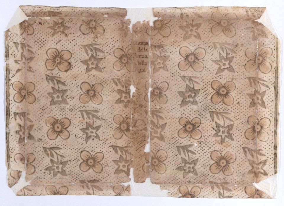 Book cover with floral and dot pattern Met DP886481