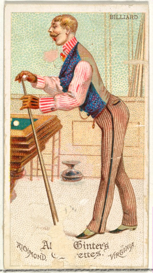 Billiard, from World's Dudes series (N31) for Allen & Ginter Cigarettes MET DP838506