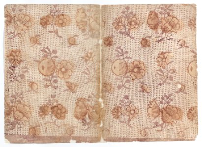 Book cover with overall floral and dot pattern Met DP887126