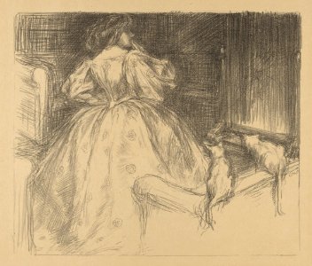 Biondina (The Woman with Cats - La Femme aux chats) MET DP834390 (cropped)