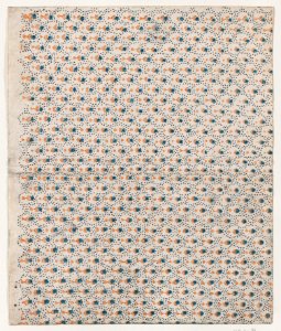 Book cover with overall pattern of orange and blue dots Met DP886773