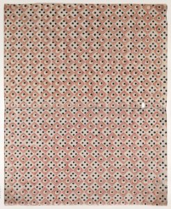 Book cover with overall pattern of red and black squares and dots Met DP886774