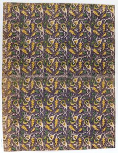 Book cover with overall yellow and green floral pattern Met DP887076