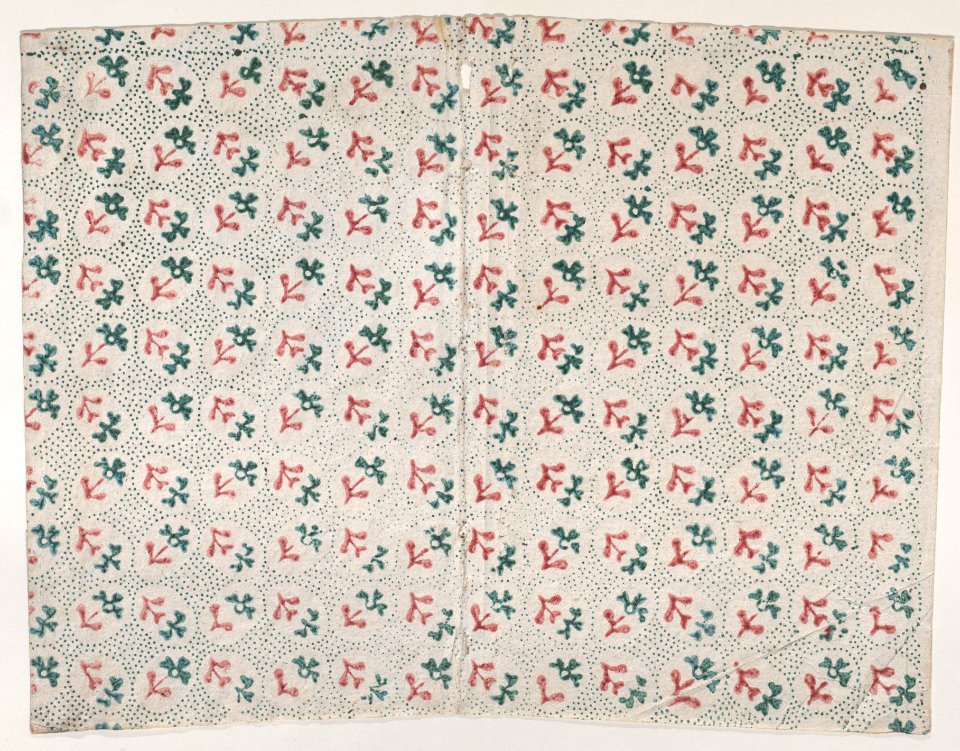 Book cover with overall floral and dot pattern Met DP886791