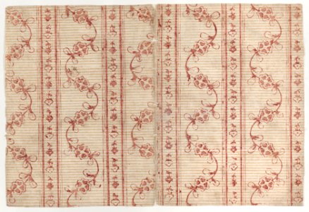 Book cover with stripe and floral pattern Met DP887046