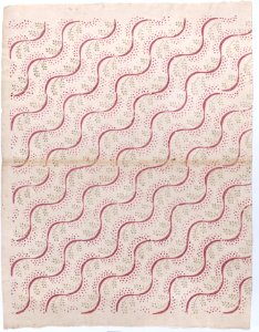 Book cover with overall red and green vine pattern Met DP886454