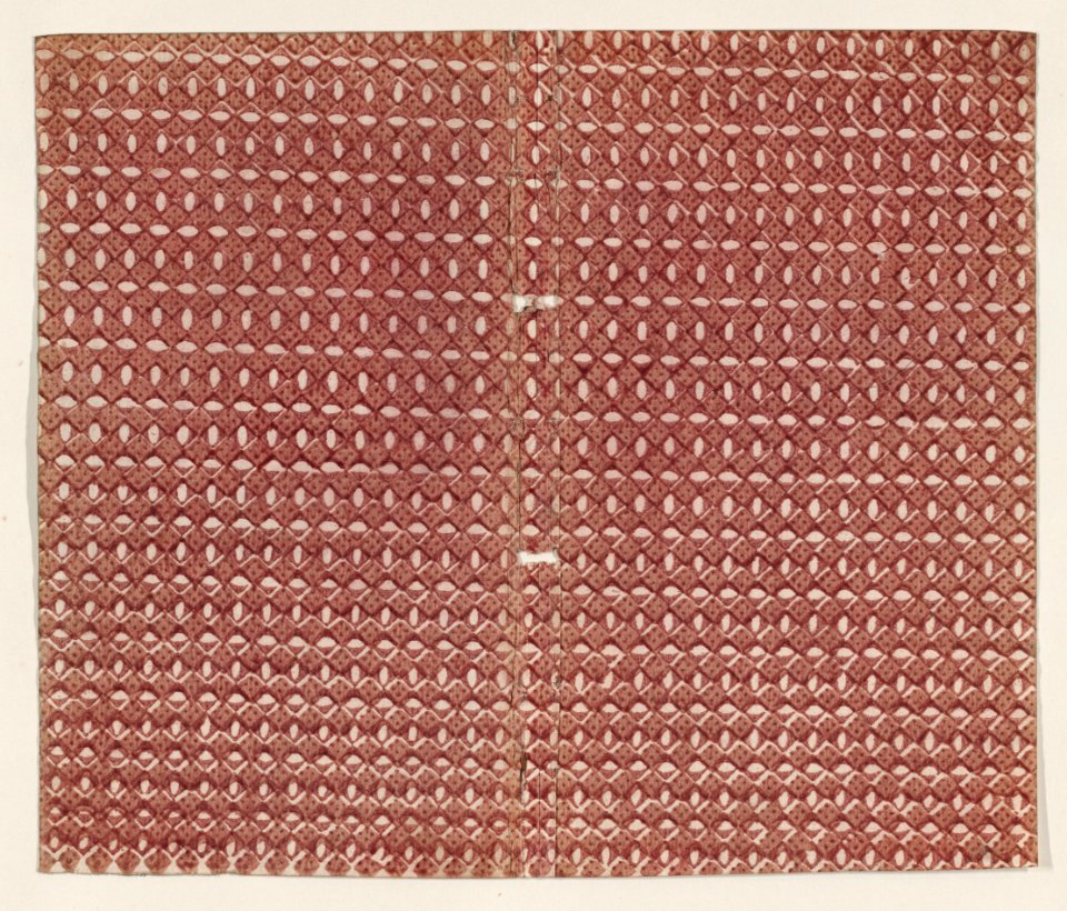 Book cover with overall red geometric pattern Met DP886695