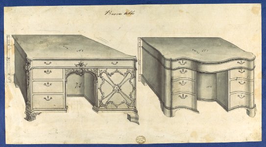 Bureau Tables, from Chippendale Drawings, Vol. II MET DP118218