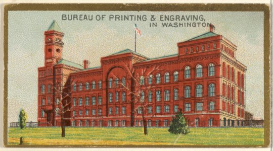 Bureau of Printing & Engraving in Washington, from the General Government and State Capitol Buildings series (N14) for Allen & Ginter Cigarettes Brands MET DP834712