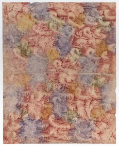 Book cover with purple, green, red, and yellow pattern Met DP887102