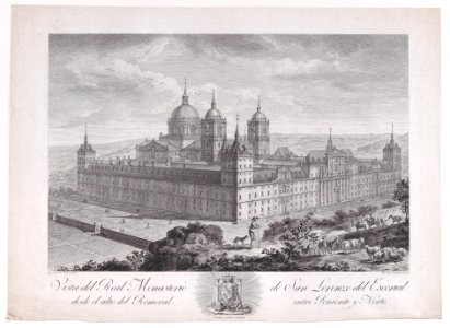 Bird's-eye view of the monastery of El Escorial Met DP890496