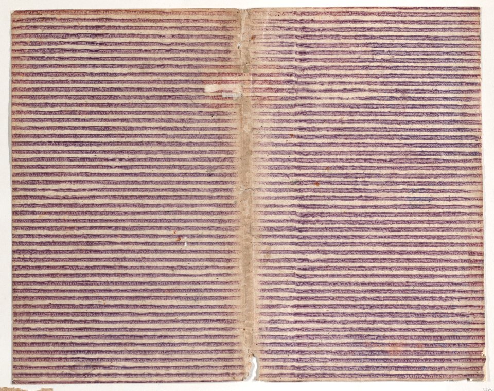 Book cover with overall purple stripe pattern Met DP886789