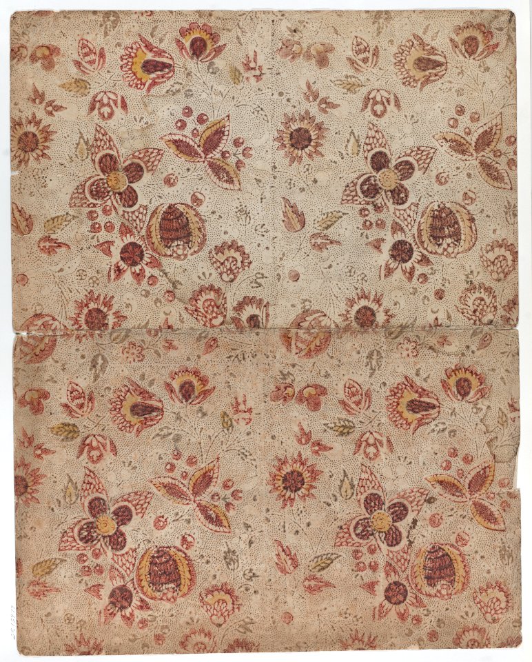 Book cover with overall floral and dot pattern Met DP887078