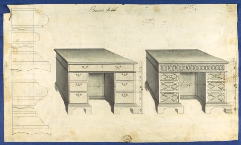 Bureau Tables, from Chippendale Drawings, Vol. II MET DP118217