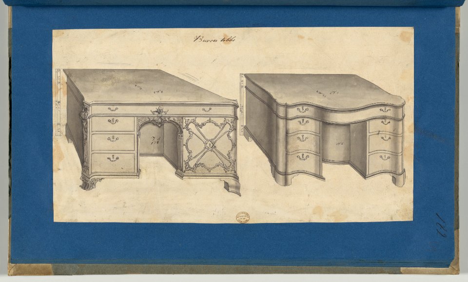 Bureau Tables, from Chippendale Drawings, Vol. II MET DP-14176-069