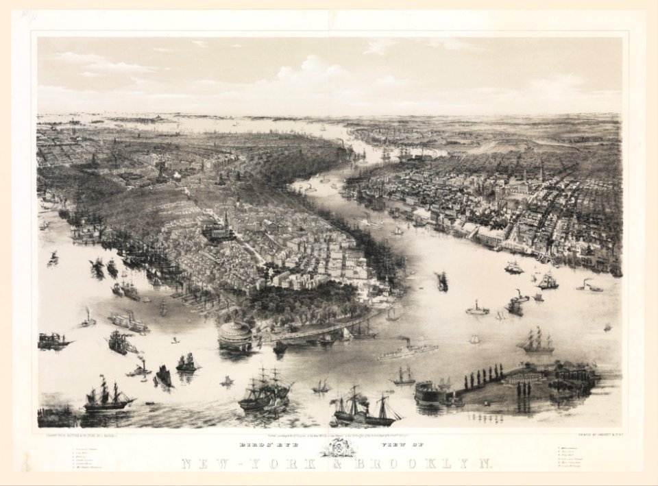 Bird's Eye View of New York and Brooklyn MET DP327194