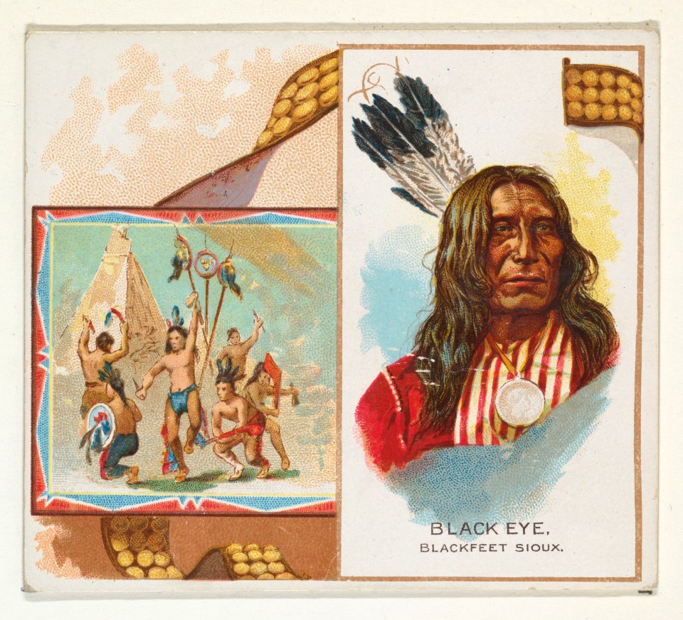 Black Eye, Blackfeet Sioux, from the American Indian Chiefs series (N36) for Allen & Ginter Cigarettes MET DP838925