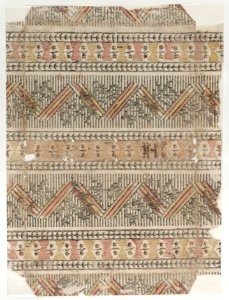 Book cover with stripe, geometric, and floral pattern Met DP887065